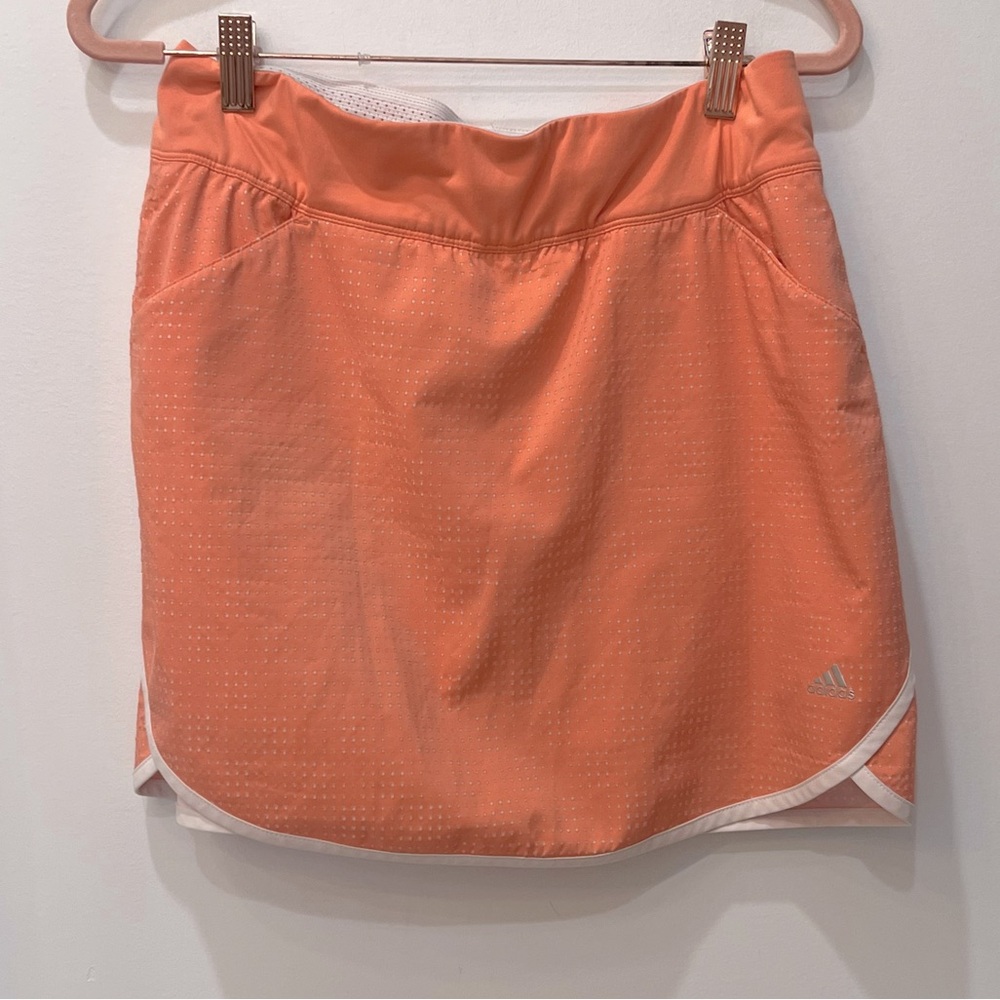 Adidas Golf Rangewear coral pink orange active Skort Size small - Picture 1 of 7